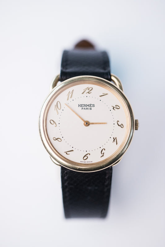 Hermes Arceau 18k Gold 33m